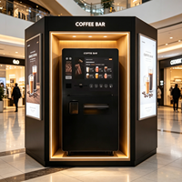SDK Supported Custom Graphic Coffee Vending Machine Credit Card QR Code 32-inch Touchscreen Auto Clean Function Metal