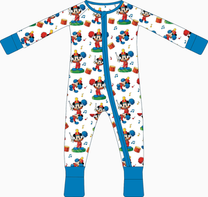 Individuell Bedruckter Bambusfaser-Baby-Schlafanzug mit Reißverschluss und Füßen Kleinkinder-Pyjama Kleidung - Product Image 2