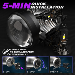 X-7SEVEN xminis LED 72 Wát 6500K không dây H7 LED Bulb xe đèn sương mù H7 Led Đèn Pha Bóng đèn DRL Đèn sương mù LED H7 đèn pha - Product Image 3