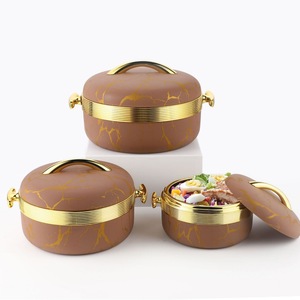 Juego de 3 Ollas Térmicas Apilables con Asa de Bucle y Ranuras, de 1L, 2L y 3.5L, para Servir Comida, Ideales para Celebraciones Musulmanas Eid y Cocina Africana - Product Image 4