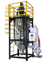 Sécheur cristalliseur à flocons de PET PLA recyclé avec pompe, transforme le PET amorphe en matériau cristallin utilisable, 380V, Fabricant