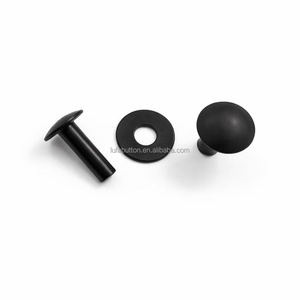 Rivets creux noirs mats de 10 mm avec tige de 14 mm, rivets robustes pour sacs tactiques, sangles MOLLE et quincaillerie - Product Image 3
