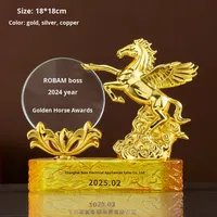 Nouveau Trophée Cheval en Cristal Poli et Gravé Haut de Gamme 2026 pour Récompenses des Employés Exceptionnels et des Champions de Compétitions de Réunions Annuelles