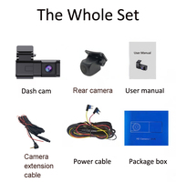 Dash Cam 2 canaux 2K + 1080P DVR caméra de voiture téléphone connexion sans fil Dashcam