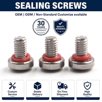 Vis d'étanchéité Torx M3 M4 M5 usinées avec précision, avec joint torique en silicone rouge résistant à l'eau salée pour équipement sous-marin