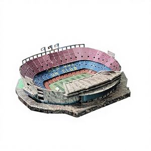 Modelo de Acero Inoxidable del Campo de Fútbol Camp Nou de Kuangmo, Rompecabezas 3D sin Pegamento, Juguete de Ensamblaje, <50 Piezas, Unisex, Edades 14+ - Product Image 1