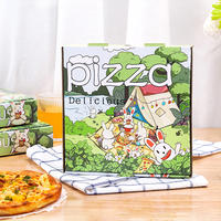 Vente en gros Boîte à pizza ondulée solide de qualité alimentaire à emporter 6 6/7 8/9 10 12 14 pouces Boîte à pizza avec impression de gaufrage