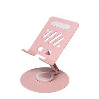 Support de téléphone de bureau en métal, couleurs pastel, support de tablette rotatif et pliable, produits tendance