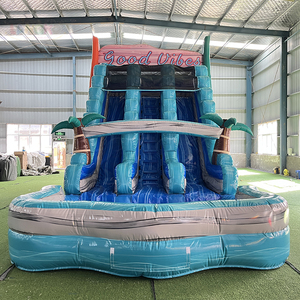 Toboggan aquatique gonflable en PVC de 18 oz pour enfants, <span class=keywords><strong>avec</strong></span> <span class=keywords><strong>piscine</strong></span> à jets d'eau, idéal pour les événements et la location - Product Image 1