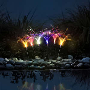 Nouvel arrivage de lampe d'extérieur de décoration Twinkle Lights étanche rgb solaire fibre optique reed Led Garden Light - Product Image 1