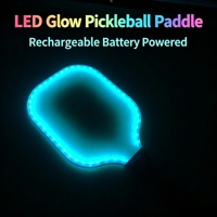 Raquette de pickleball LED personnalisée OEM, rechargeable, avec éclairage RGB, pour les jeux nocturnes, les divertissements en plein air, vente en gros