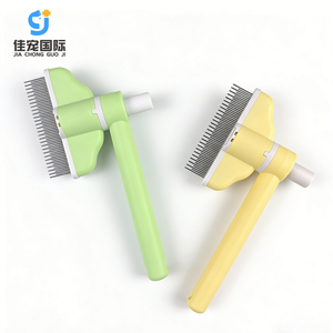 Peigne anti-<span class=keywords><strong>puces</strong></span> et brosse à poils rotative à 360° avec aiguilles en acier inoxydable, autonettoyante, portable et sûre pour chats et chiens - Product Image 1