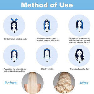 ที่คาด<span class=keywords><strong>ผม</strong></span>แฟชั่นสำหรับผู้หญิงขี้เกียจอุปกรณ์จัดแต่งทรง<span class=keywords><strong>ผม</strong></span>แบบไม่ใช้ความร้อน - Product Image 3