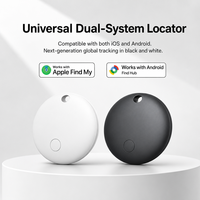 Traceur intelligent anti-perte pour animaux de compagnie, compatible Apple iOS et Android, avec fonction de localisation mondiale et longue portée, compatible AirTag double système