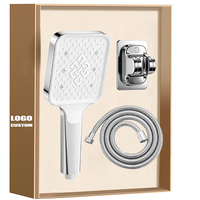 Pommeau de Douche Écologique à Haute Pression en ABS Chromé avec 4 Modes de Jet et Buse en Silicone pour Toilettes, Cuisine et SPA – Vente en Gros