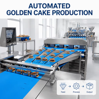 Nouvelle ligne de production de gâteaux dorés entièrement automatique, électrique, en acier inoxydable, 3000 pièces/h, 380V, pour boulangerie Dorayaki