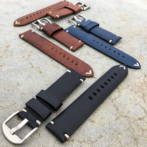 Bracelets de montre en cuir de vachette sur mesure, alternative douce pour hommes et femmes, accessoires de montre de style vintage. - Product Image 1