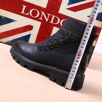 Bottes Chelsea pour hommes très vendues, en cuir microfibre, fermeture à lacets, semelles épaisses en caoutchouc, isolation en fourrure, antidérapantes à la cheville