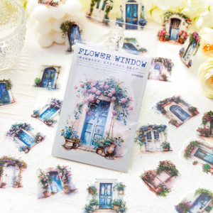 ชุดสติกเกอร์ตกแต่งหน้าต่างดอกไม้แสนโรแมนติก50ชิ้นคู่มือสำหรับสัตว์เลี้ยงชุดช่อดอกไม้ผ่านหน้าต่างของคุณ - Product Image 3