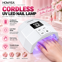 Lampe à ongles UV LED sans fil rechargeable 68W, sécheuse professionnelle pour vernis gel, pour salon de manucure, vente en gros