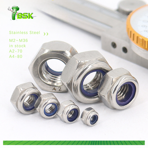 Harga pabrik mur kunci baja tahan karat metrik M2-M36 DIN 980 DIN 982 DIN 985 nilon masukkan mur Hex nylock nuts - Product Image 6