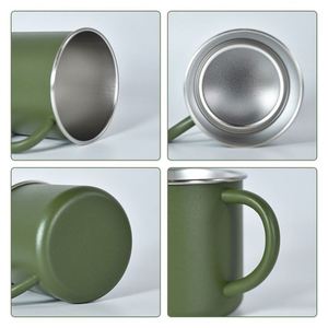 Taza Ecológica Personalizada, Libre de BPA, de 400 ml, de Acero Inoxidable 304 de Grado Alimenticio, para Café, Leche, Té, para Estudiantes y Oficina, con Tapa y Asa - Product Image 3