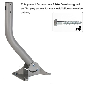 JH-Mech Poste de montaje ajustable Construcción de acero reforzado Compatibilidad universal Resistente a la intemperie Fijación firme Antena de poste <span class=keywords><strong>J</strong></span> - Product Image 3