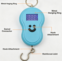 Balance de pêche en forme de gourde avec écran LCD numérique 40kg/10g, balance portable pour peser les valises ou le poisson
