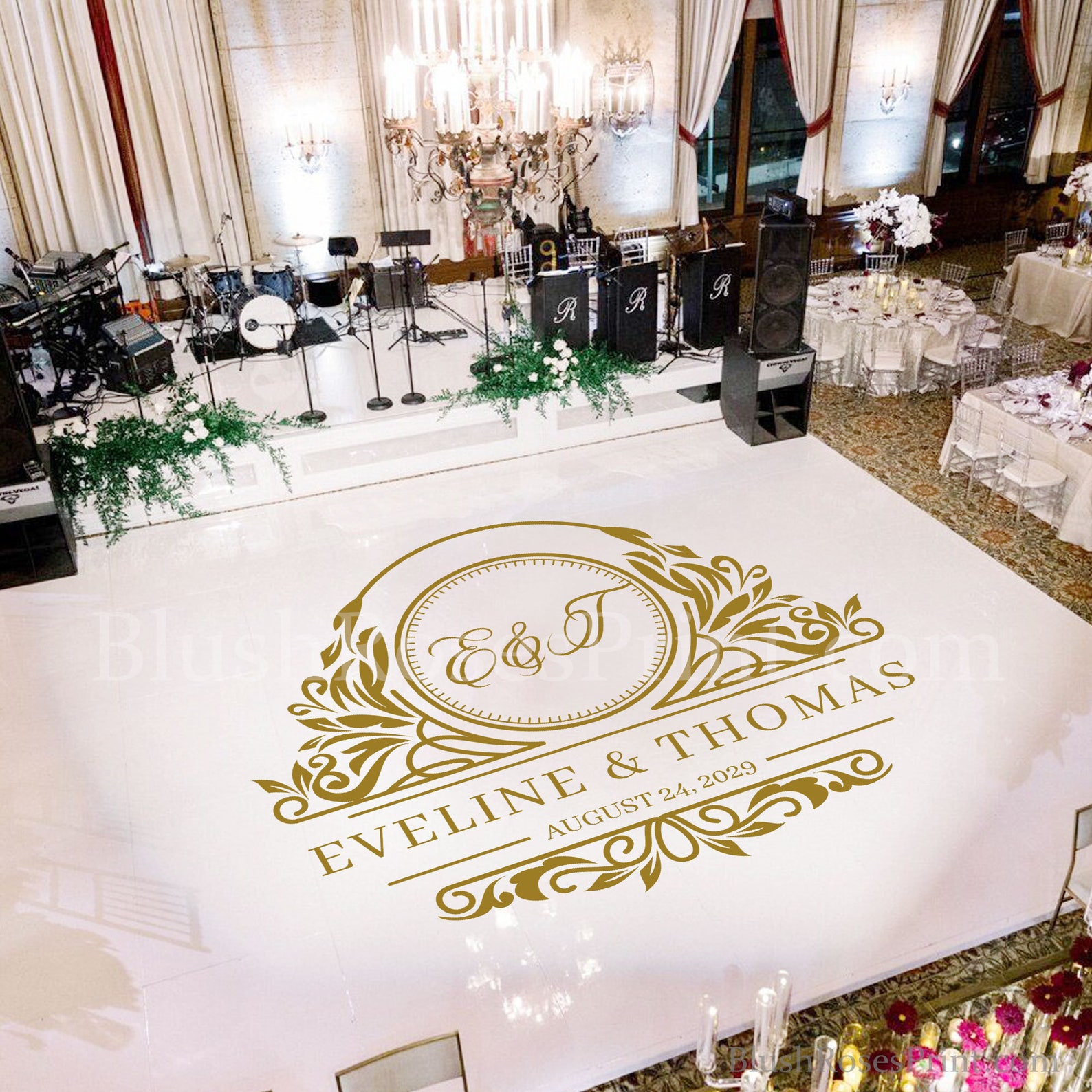 wedding settee back decorations