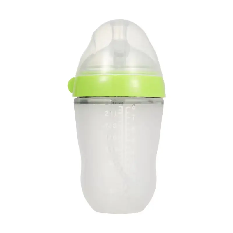 新製品100% 食品グレードシリコン哺乳瓶BPAフリー150ml250mlアンチコリック広口シリコン哺乳瓶