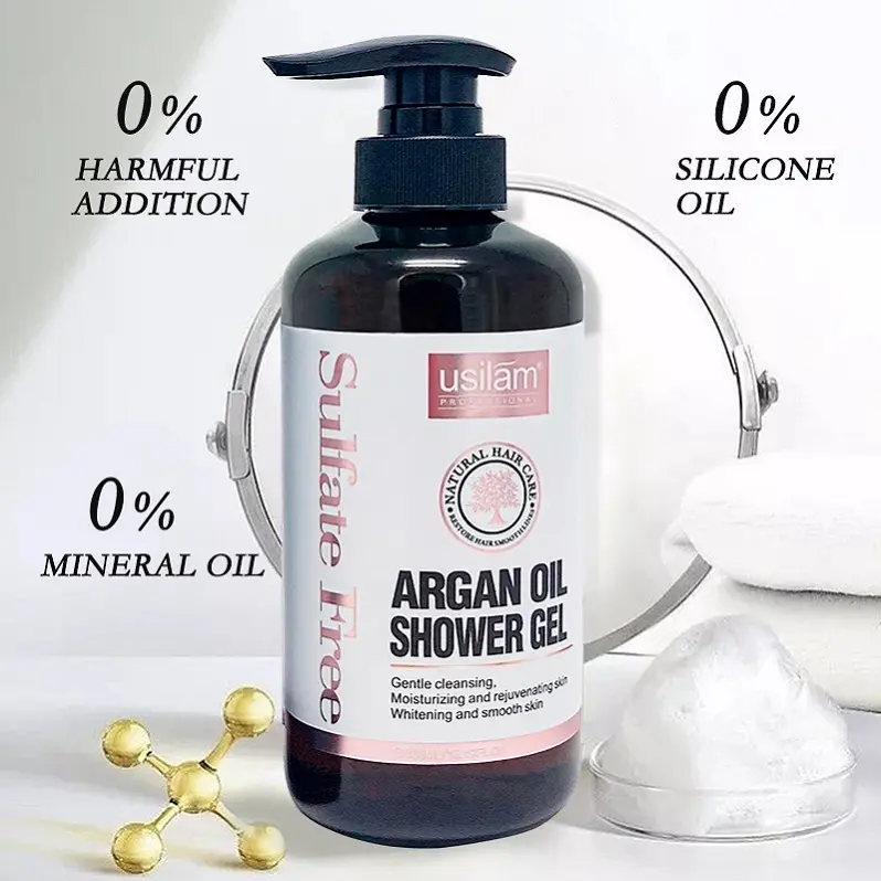 Odm Private Label OEM увлажняющая кожа чистое очищающее масло Марокко для мытья тела отбеливающий гель для душа