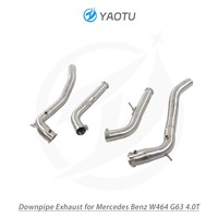 Collecteur d'échappement YT pour Mercedes Benz W464 G63 4.0T AMG avec finition brossée, conçu pour des performances élevées en acier inoxydable SS304