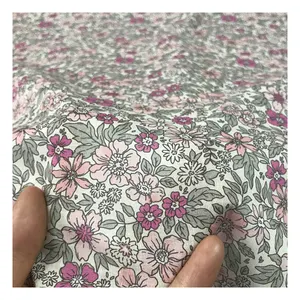 Design Digital Printed Combed Liberty London Fabric The Factory Outlet Small Flowers Summer Season Cotton For Baby Woven Plain