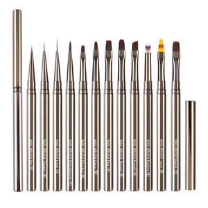 Ensemble de pinceaux pour gel UV à tête ronde, stylo de photothérapie, poils en nylon, pinceau professionnel pour manucure et nail art, vente en gros - Product Image 6