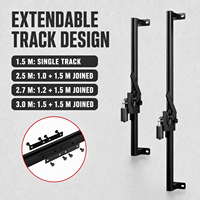 Scie à anneau à double moteur et double engrenage, rail en acier inoxydable de 1,5 m, 2,7 m, 3 m, télécommande automatique pour découpeuse de murs en béton
