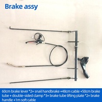 Kit de modification pour chariot électrique autoporté 70 cm, essieu arrière, moteur brushless 800 W, frein mécanique, assemblage, tricycle 8-10 km/h