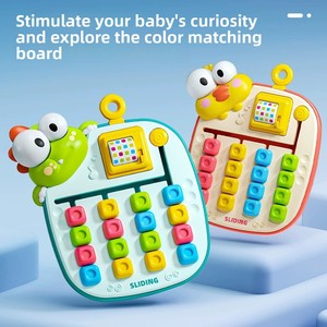 Plateau <span class=keywords><strong>d</strong></span>'activités labyrinthe de perles en plastique, jouet éducatif Montessori pour enfants de 3 ans, blocs coulissants multicolores, motricité fine, coordination œil-main - Product Image 5