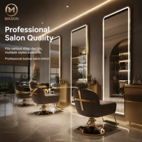 Miroir de salon LED mural au design moderne pour barbiers, coiffeurs et maquilleurs, meilleur prix garanti