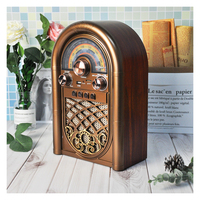 ELETREE R-1950BT R-1950BTL Radio de bureau vintage avec antenne AC/DC, haut-parleur Hi-Fi, radio 3 bandes AM FM SW pour l'Afrique et l'Afrique du Sud