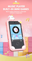Téléphone portable pour enfants de haute qualité avec écran tactile, double caméra, jeux éducatifs, musique, photos, cadeau de Noël ou d'anniversaire