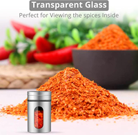 Organisateur d'épices Conteneurs de rangement pour barbecue Conteneurs pour sel poivre noir Pot en acier inoxydable 304 Ensemble de pots à épices populaires