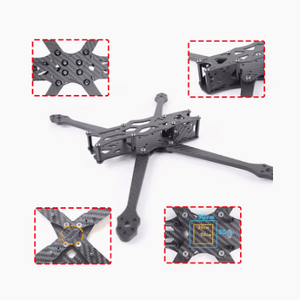 Kit de châssis en fibre de carbone <span class=keywords><strong>APEX</strong></span> HD <span class=keywords><strong>7</strong></span> pouces, bras longue portée 5,5 mm, 315 mm, pièces de drone de course FPV Freestyle DIY, quadricoptère pour FPV - Product Image 3