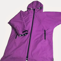 Poncho de surf personnalisé brodé, chaud, à séchage rapide, imperméable, coupe-vent, pour la natation et le sport, avec doublure polaire