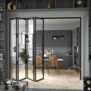 Puertas de Hierro Forjado al por Mayor de Fábrica, Puertas Corredizas de Vidrio con <span class=keywords><strong>Doble</strong></span> Acristalamiento Personalizadas, Puerta Batiente de Vidrio con Rotura de Puente Térmico - Product Image 5