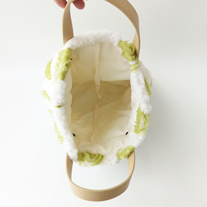 Bolsos <span class=keywords><strong>de</strong></span> Mano Personalizados para Mamá, Bolsos <span class=keywords><strong>de</strong></span> Hombro para Compras, <span class=keywords><strong>Suaves</strong></span> <span class=keywords><strong>y</strong></span> Cálidos, <span class=keywords><strong>de</strong></span> Felpa <span class=keywords><strong>de</strong></span> Cordero, con Bordado <span class=keywords><strong>de</strong></span> Rosa Dulce, con Asas <span class=keywords><strong>de</strong></span> PU - Product Image 4