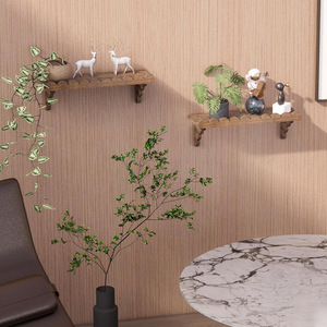 Wooden Wave Shaped Floating <b>Shelf</b> <b>Wall</b> <b>Mounted</b> Storage Organizer Brown 1 Tier Home Decor - Product Image 4