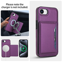 Dompet Kulit Grosir dengan Pengisi Daya Nirkabel dan Casing Ponsel untuk iPhone 18 Pro Max 17 Air 16E 16 Plus 15 14, Dilengkapi Slot Kartu dan Penyangga