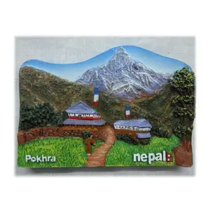 Personalizada de fábrica de resina imán de nevera recuerdos NEPAL