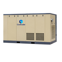 Compresseur d'air à vis bipolaire à deux étages CCSZVF 15kW 20HP 8bar 116psi 2.5m³/min 88cfm à faible bruit avec écran tactile et moteur Coolcube
