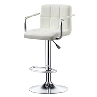 Tabourets de salle à manger haut de gamme en cuir PU TUQ avec accoudoirs, hauteur réglable, design moderne pour la maison, le bar, l'entrepôt et l'utilisation en extérieur